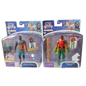 Lot of 2 Space Jam A New Legacy: LEBRON JAMES Robin Rocket Pack Figures